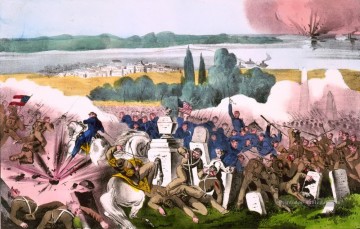  Navales Peintre - Currier Ives Bataille de Baton Rouge La 4 août 1862 Batailles navales